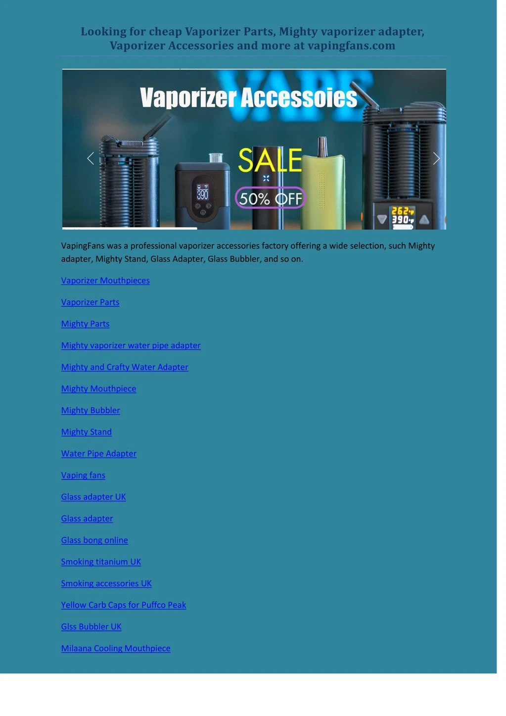 looking for cheap vaporizer parts mighty