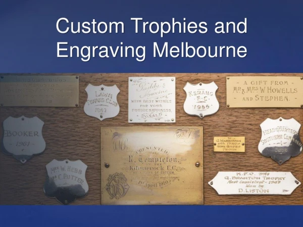 Custom Trophies and Engraving Melbourne - Scotia Engraving