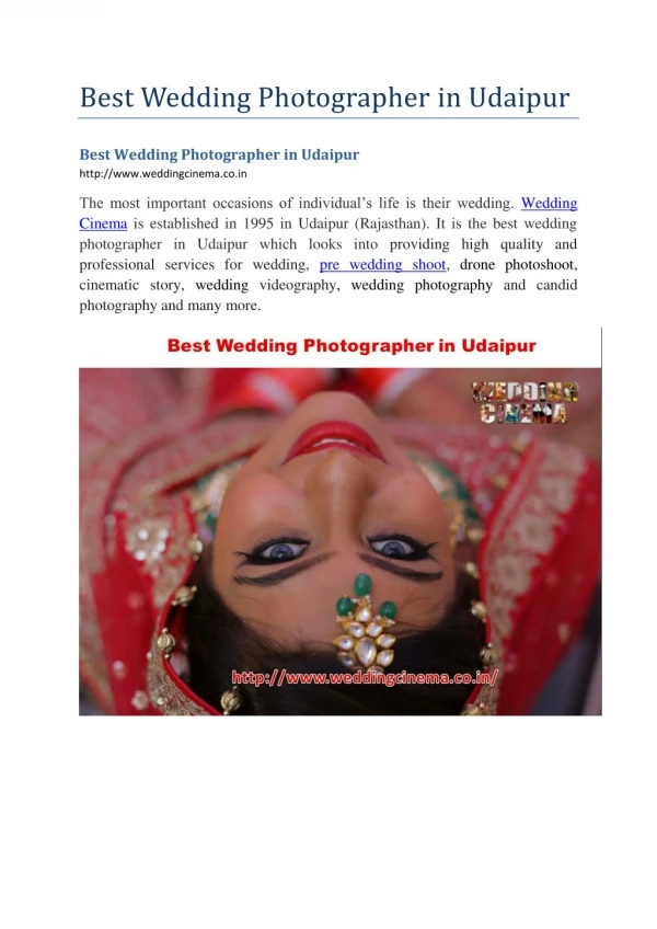 Best Wedding Photographer in Udaipur