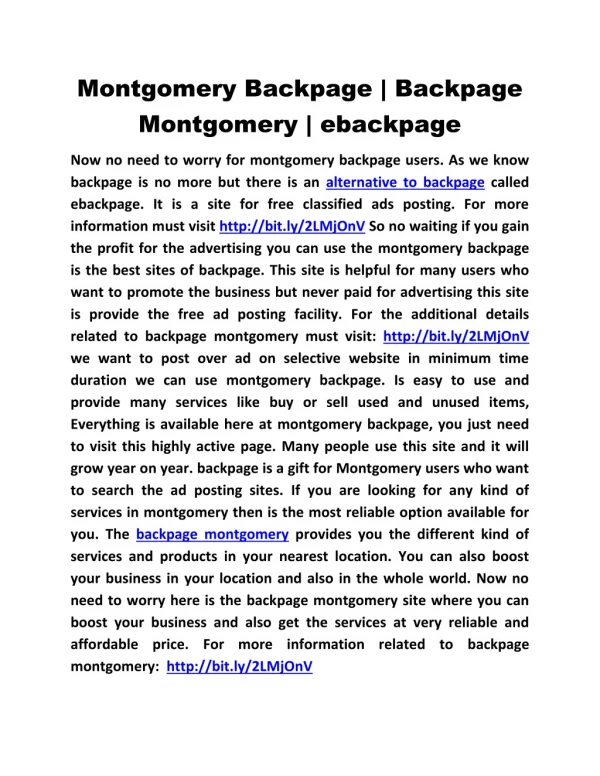 montgomery backpage | backpage montgomery | ebackpage