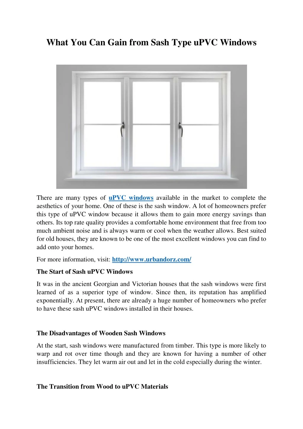 what you can gain from sash type upvc windows