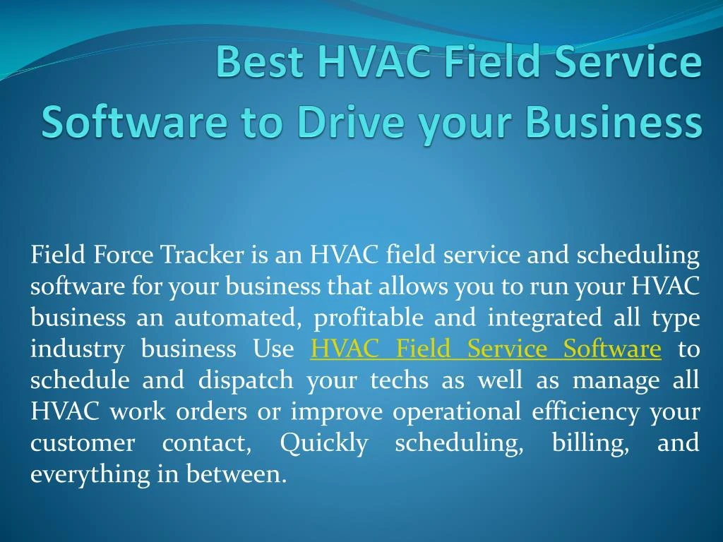 best hvac field service software to drive your business