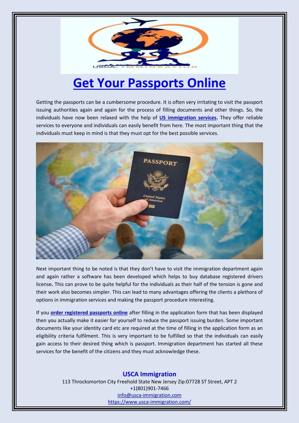 get your passports online