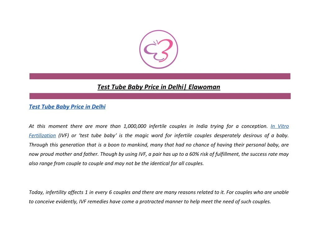 test tube baby price in delhi elawoman