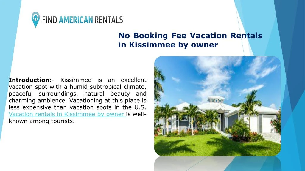 no booking fee vacation rentals in kissimmee by owner
