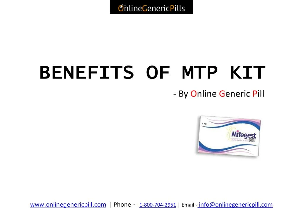 benefits of mtp kit