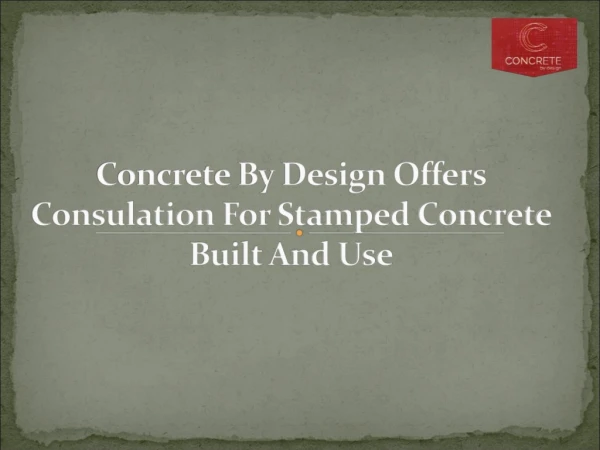 Concrete Tiles - Concrete By Design