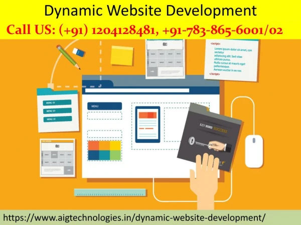 Dynamic Website Development at Noida, Delhi, Gurgaon