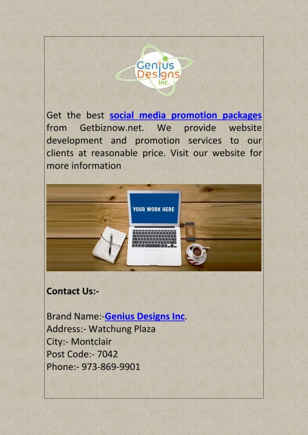 Best Social Media Promotion Packages- Getbiznow.net