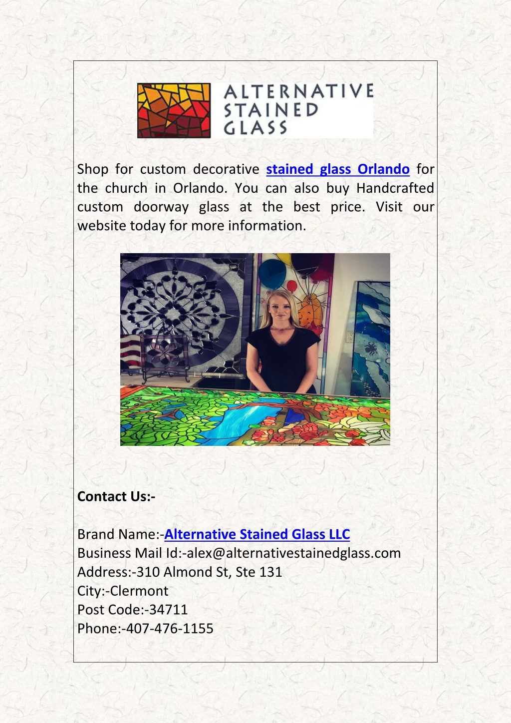 shop for custom decorative stained glass orlando