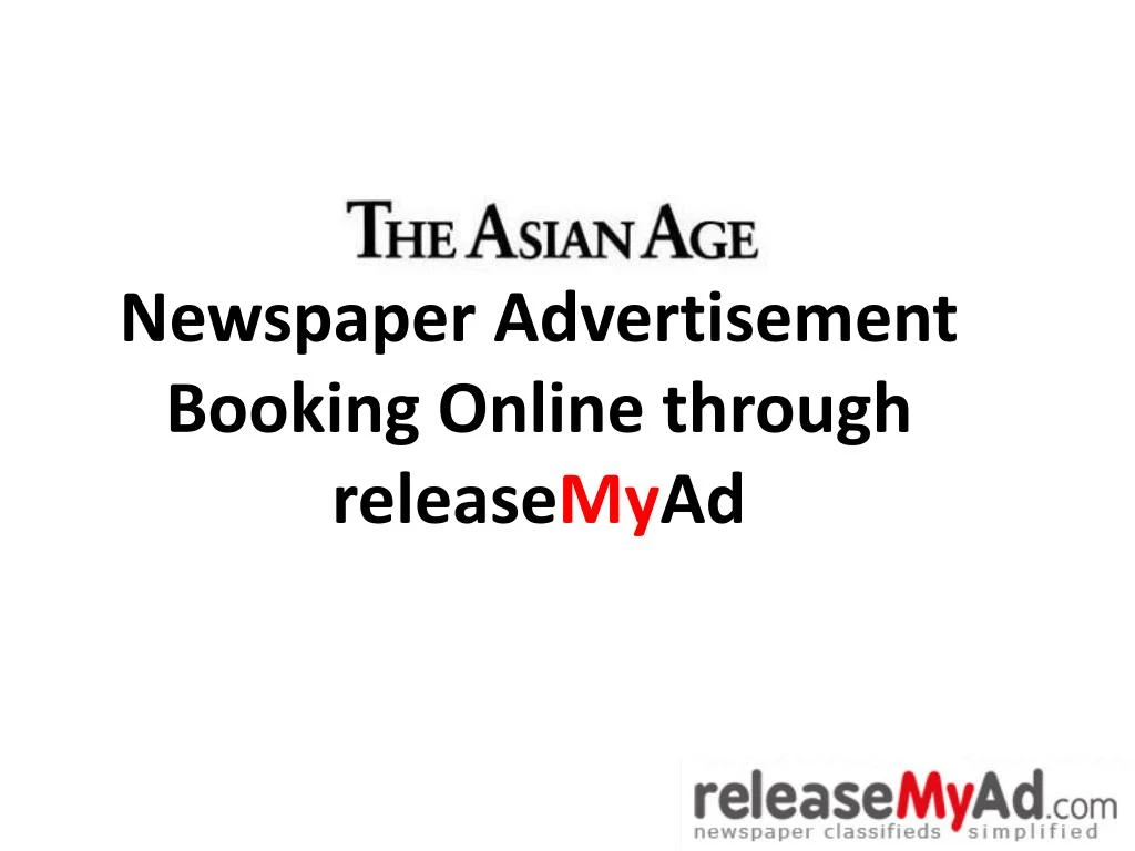 newspaper advertisement booking online through release my ad