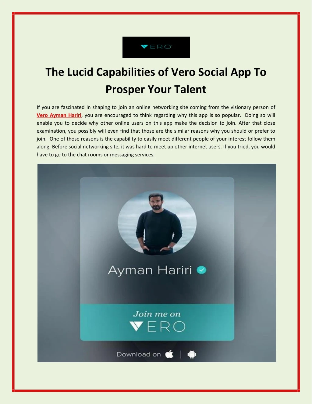 the lucid capabilities of vero social