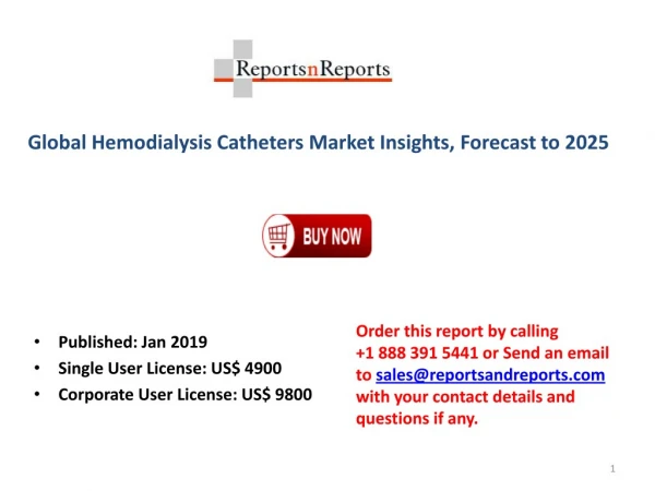 Hemodialysis Catheters Market Industry Size, Regional Outlook, Price Trend, Market Share and Forecast 2019 – 2025