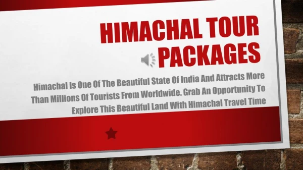 Himachal Tourism Package | Himachal Travel Time