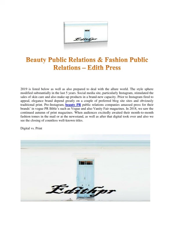 Custom Packages for beauty PR | Edith PR
