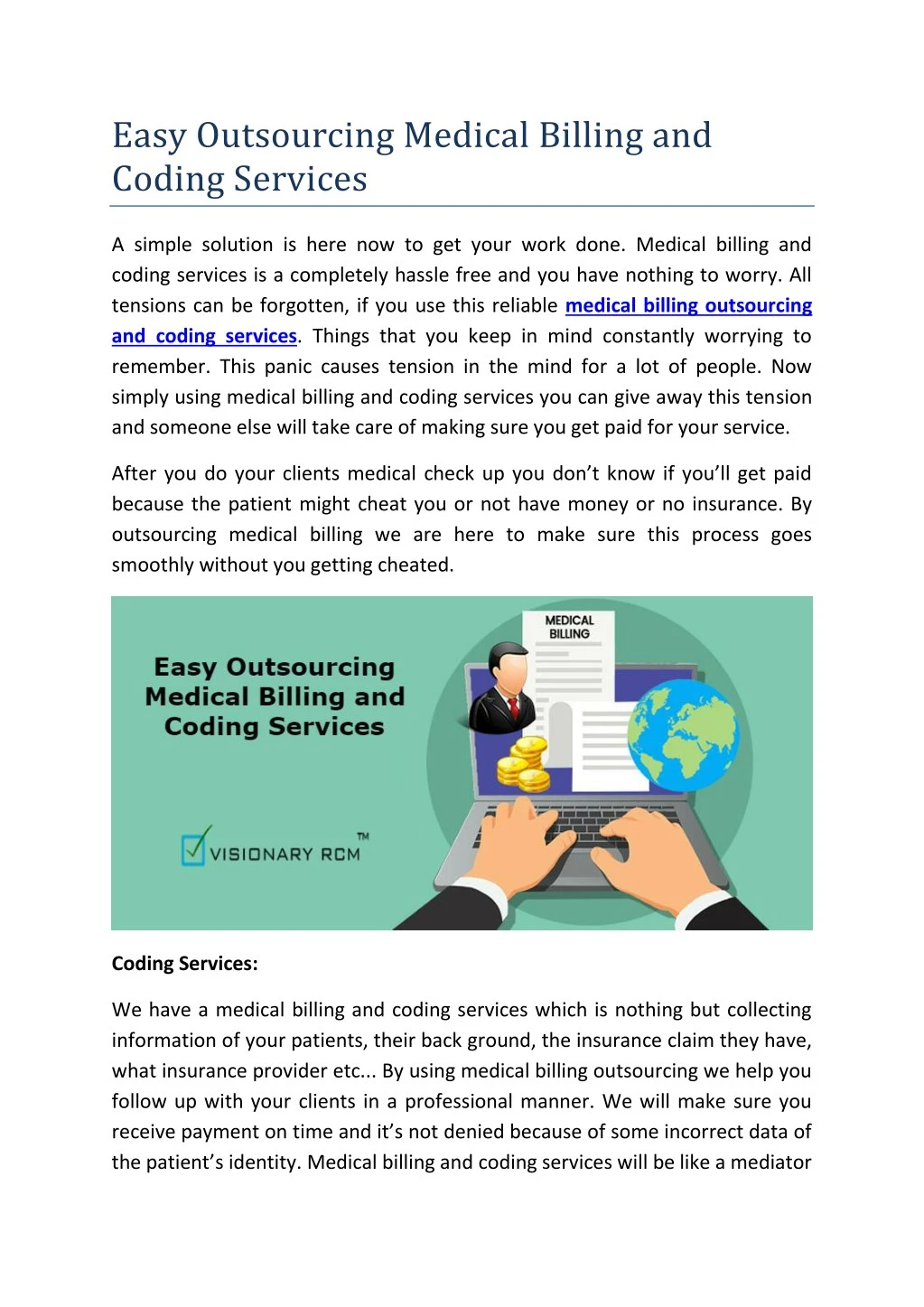 easy outsourcing medical billing and coding