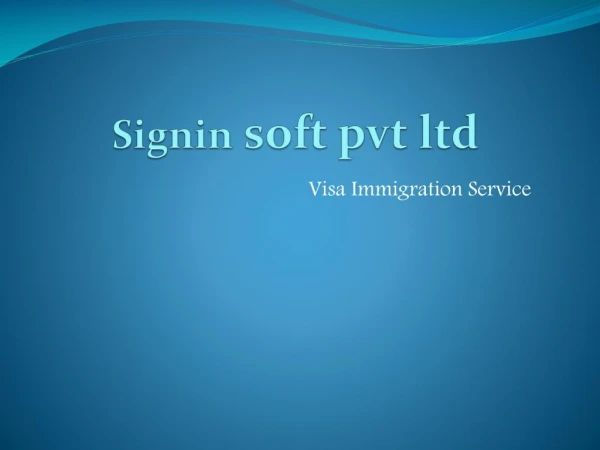 Best Immigration & Visa Consultants in Hyderabad -Signin soft.com