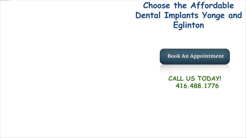 choose the affordable dental implants yonge