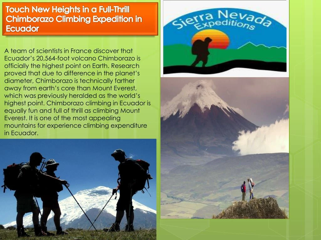 touch new heights in a full thrill chimborazo