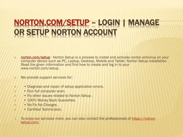 norton com setup login manage or setup norton account