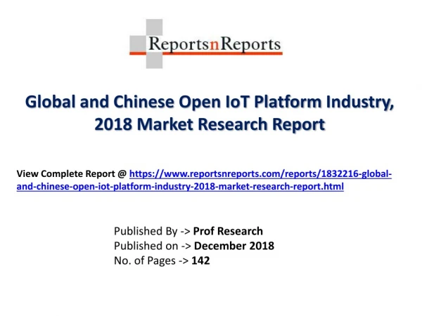 Global Open IoT Platform Industry with a focus on the Chinese Market