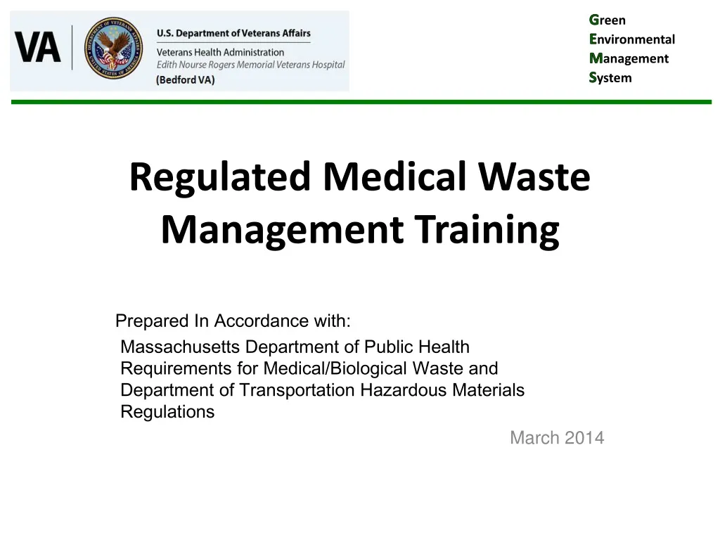 regulated medical waste management training