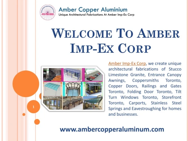 Get Best Quality Copper Doors at Amber Imp-Ex Corp