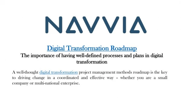 Digital transformation roadmap