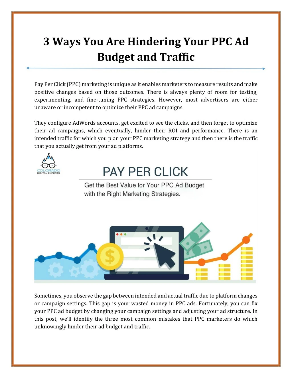 3 ways you are hindering your ppc ad budget