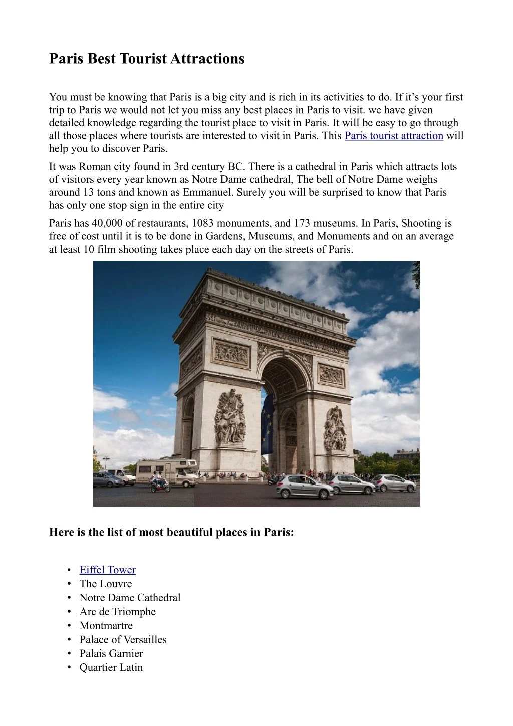 paris best tourist attractions