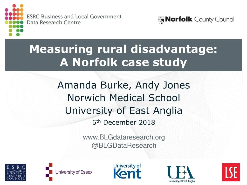 measuring rural disadvantage a norfolk case study