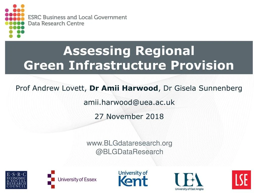 assessing regional green infrastructure provision