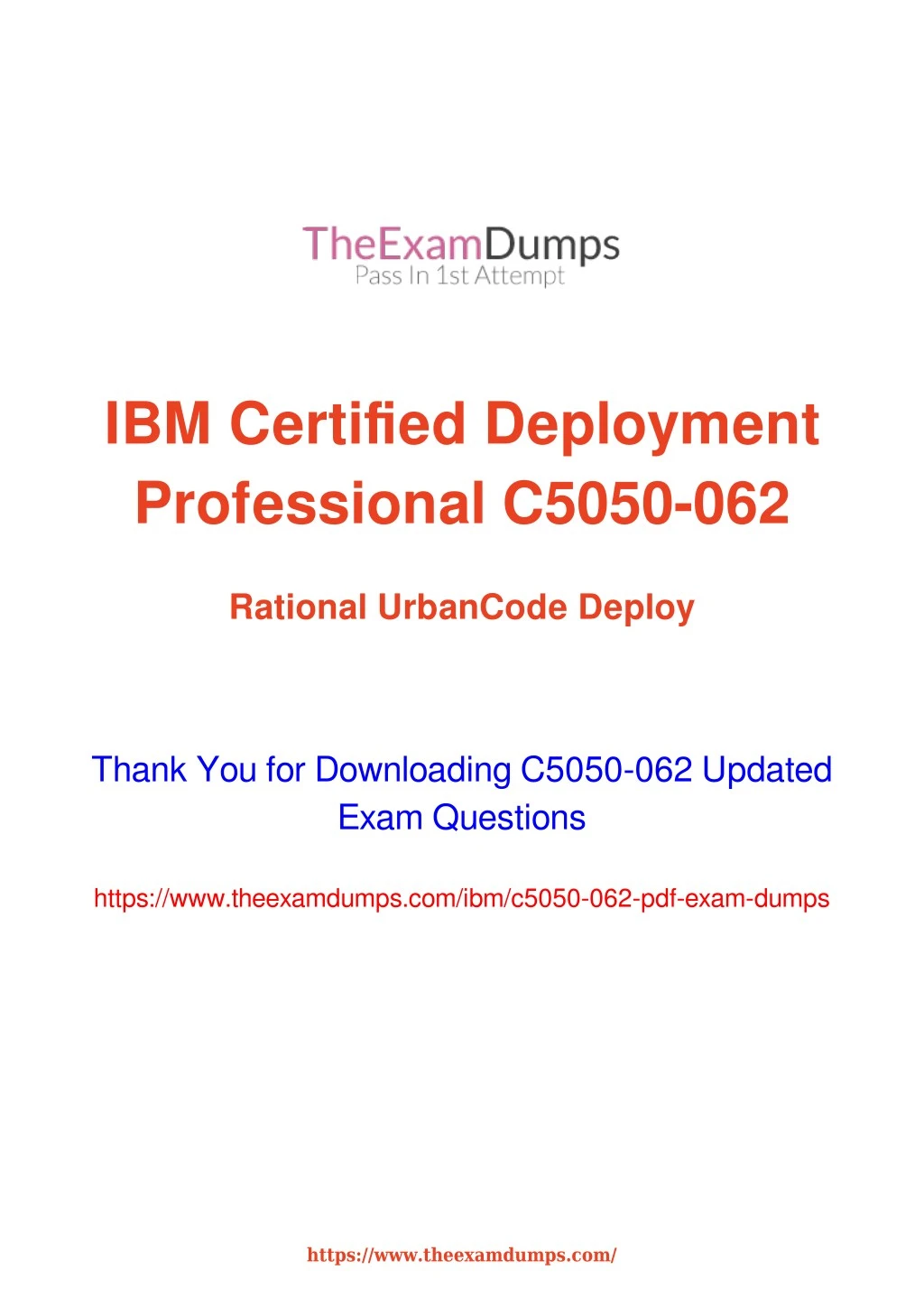 ibm certified deployment professional c5050 062