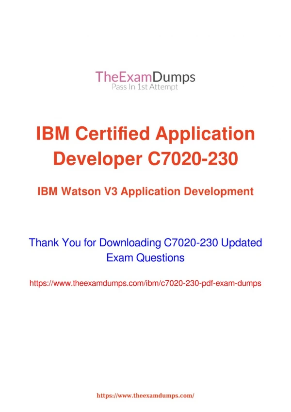 IBM C7020-230 Practice Questions [2019 Updated]