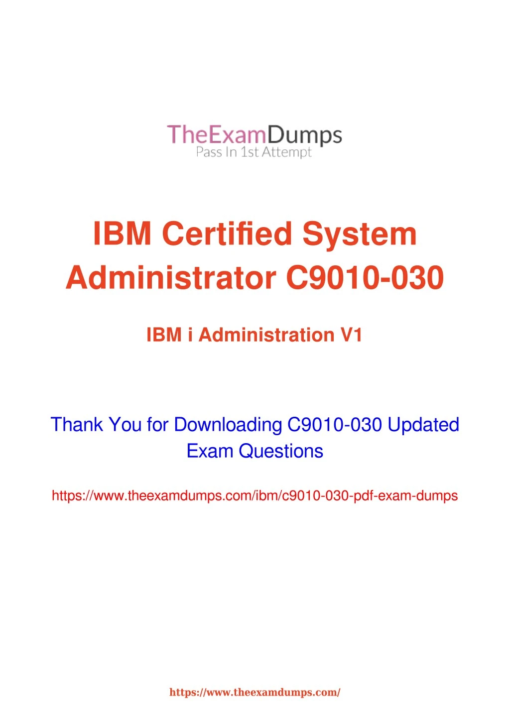 ibm certified system administrator c9010 030