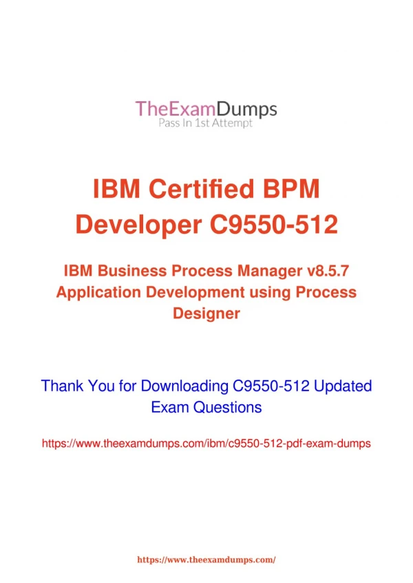 IBM C9550-512 Practice Questions [2019 Updated]
