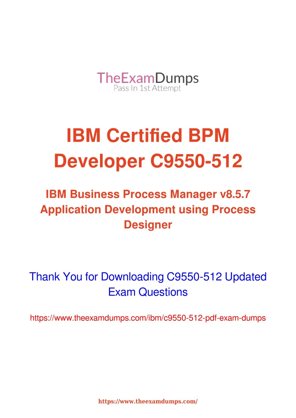 ibm certified bpm developer c9550 512