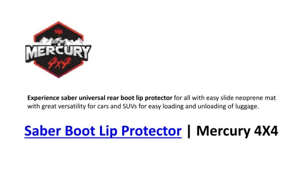 Saber Boot Lip Protector
