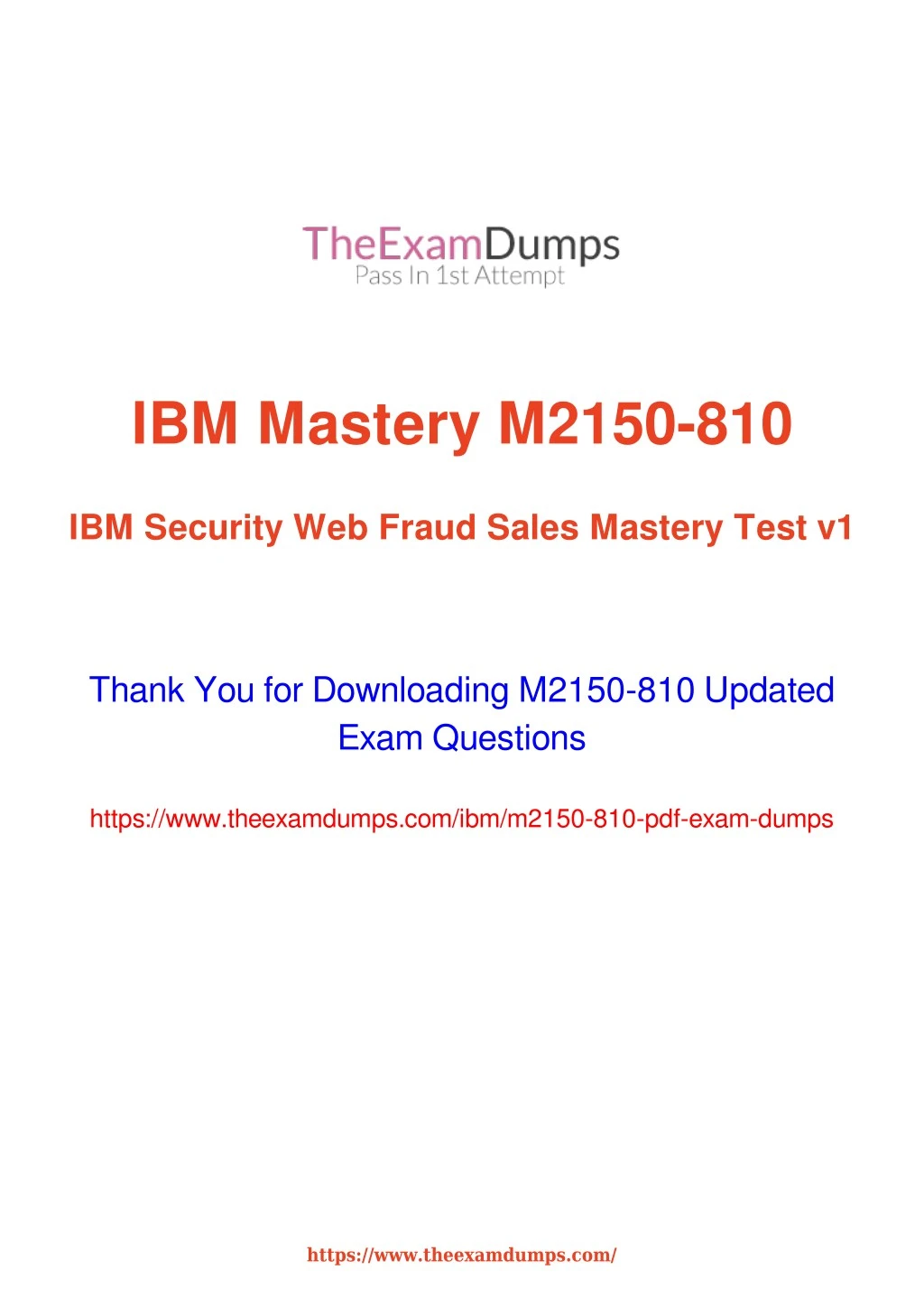 ibm mastery m2150 810