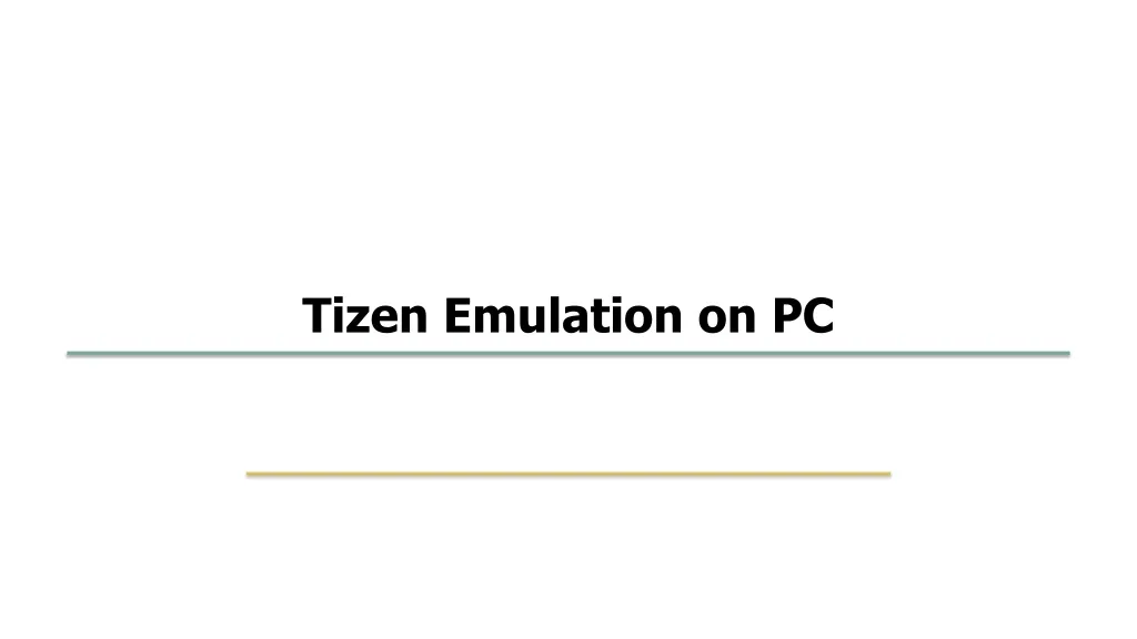 tizen emulation on pc
