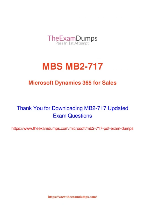 Microsoft MCP MB2-717 Practice Questions [2019 Updated]