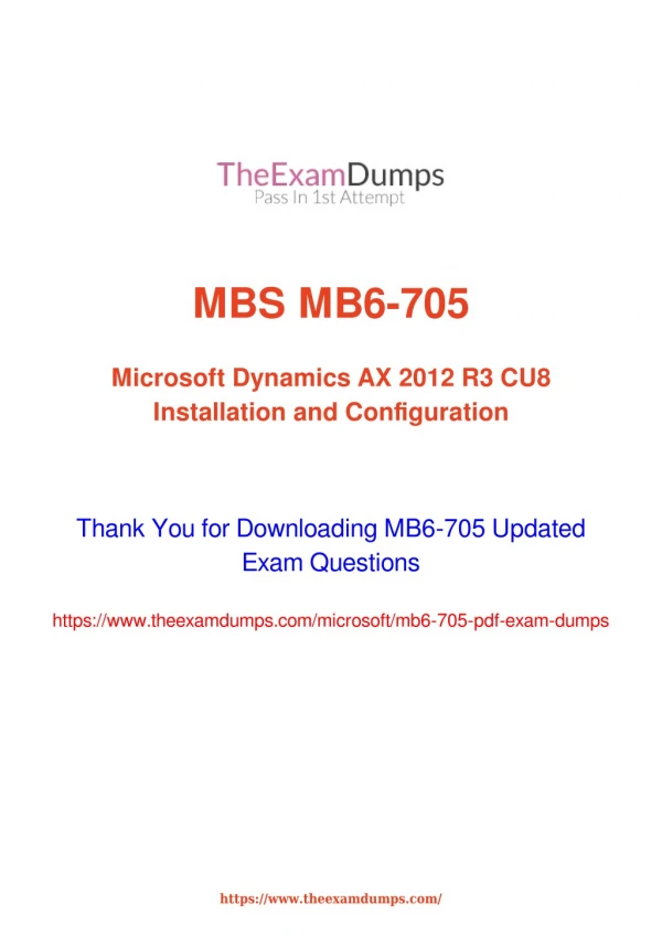 Microsoft MCP MB6-705 Practice Questions [2019 Updated]