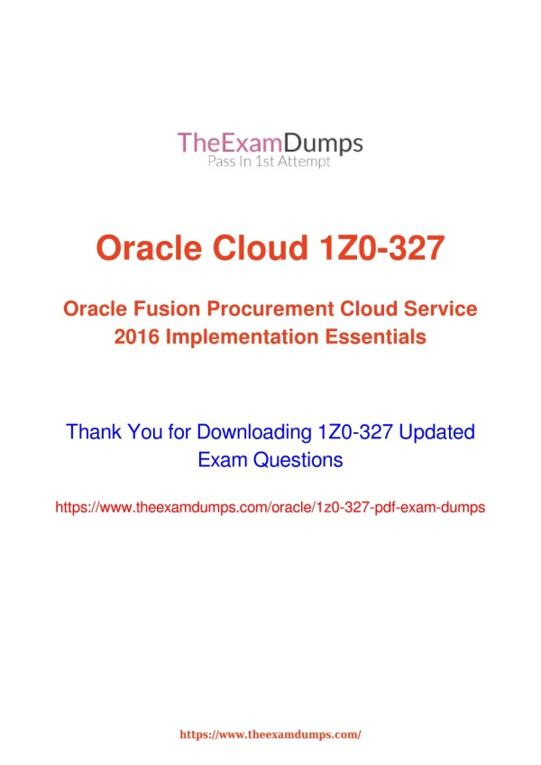 Oracle 1Z0-327 Practice Questions [2019 Updated]