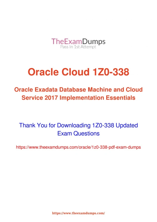 Oracle 1z0-338 Practice Questions [2019 Updated]