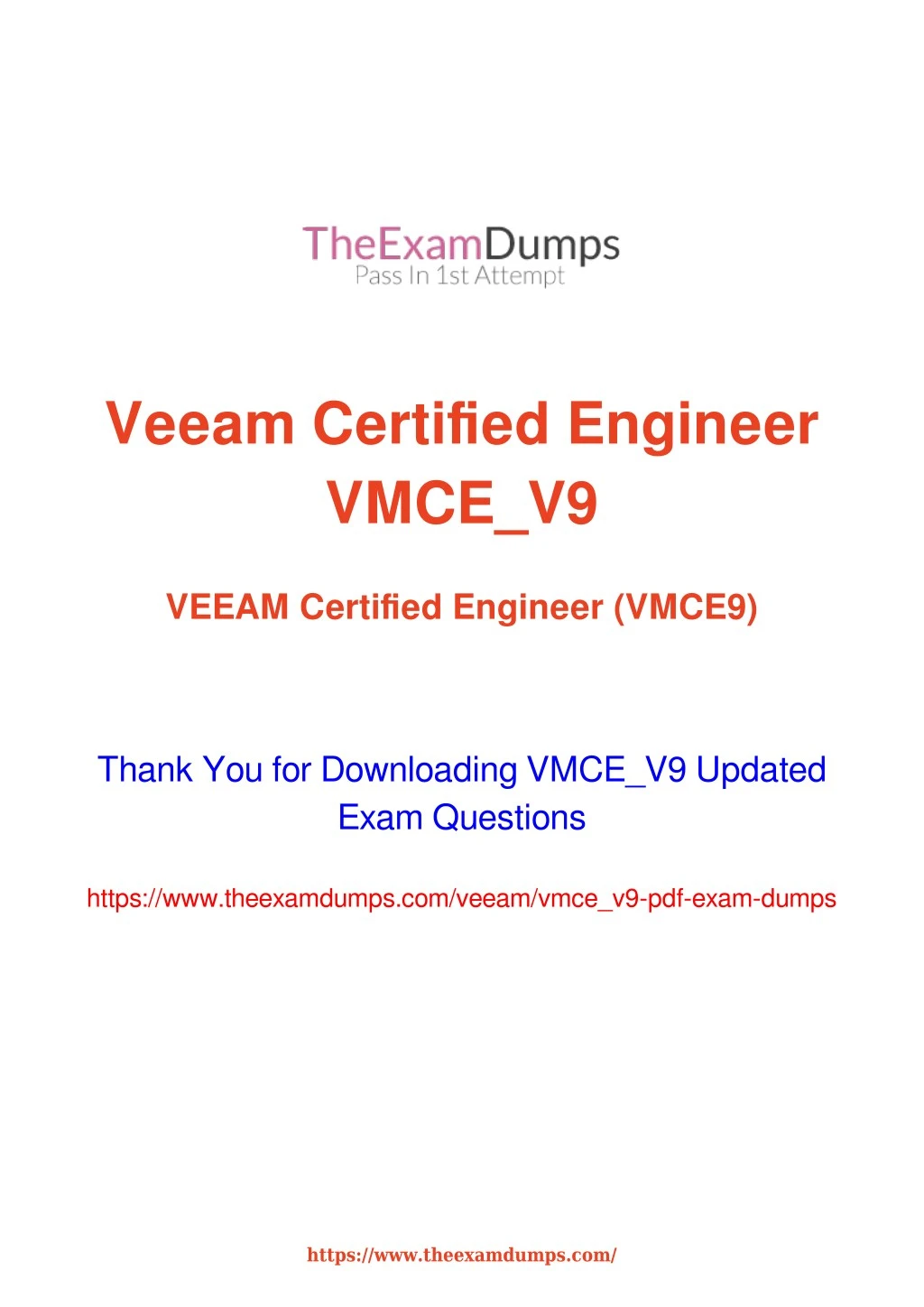 veeam certified engineer vmce v9