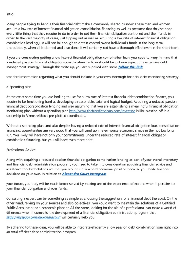 Launching A Extensive Financial Obligation Monitoring Plan: Utilizing A Reduced Rate Of Interest Financial Obliga