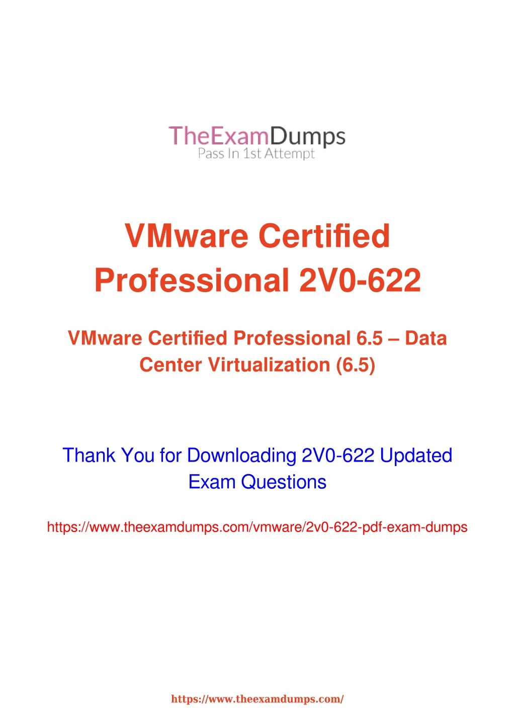 vmware certified professional 2v0 622