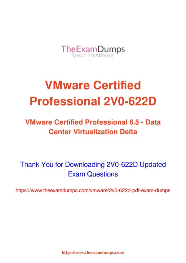 VMware VCP6.5 -DCV-Delta 2V0-622D Practice Questions [2019 Updated]