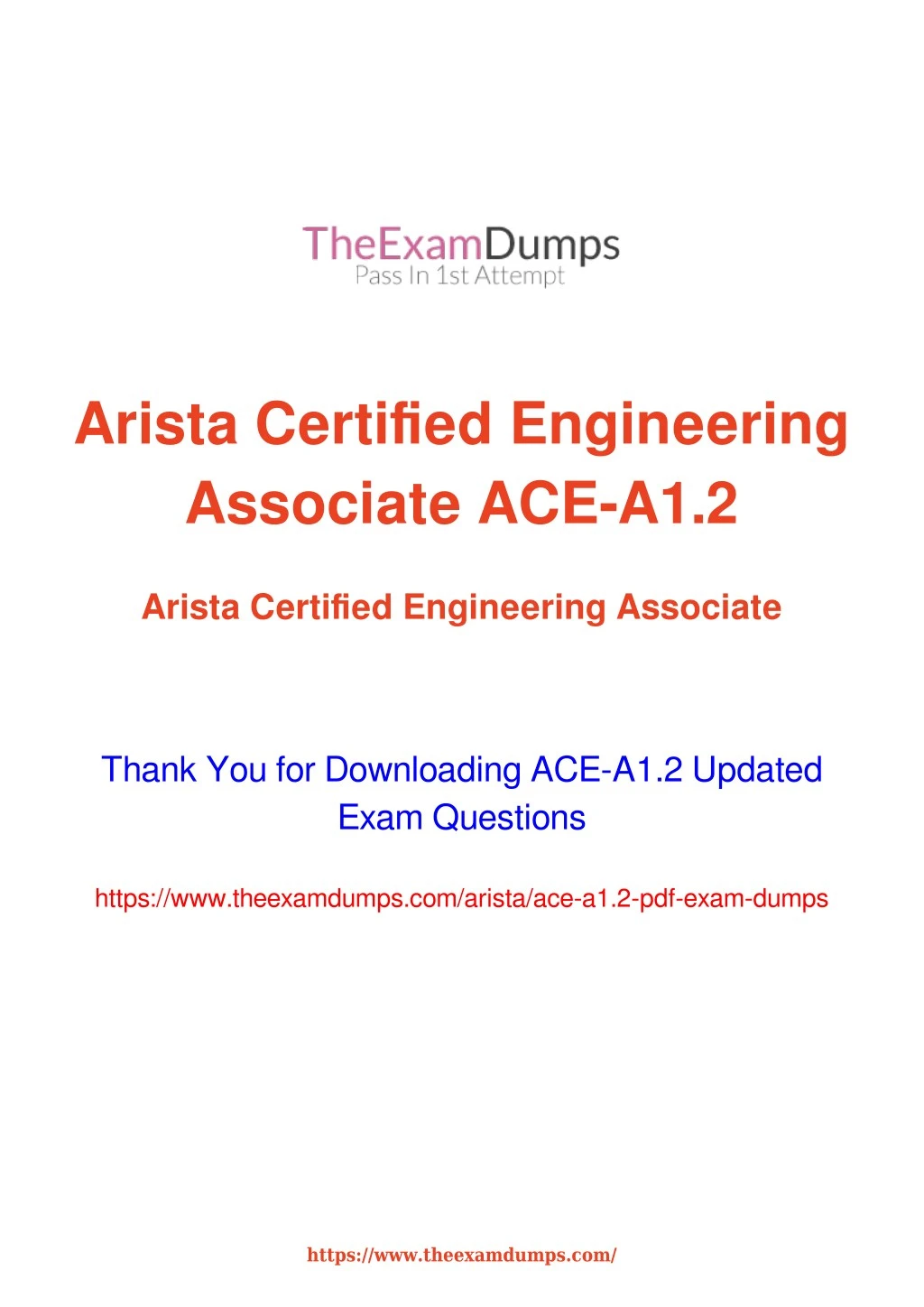 arista certified engineering associate ace a1 2