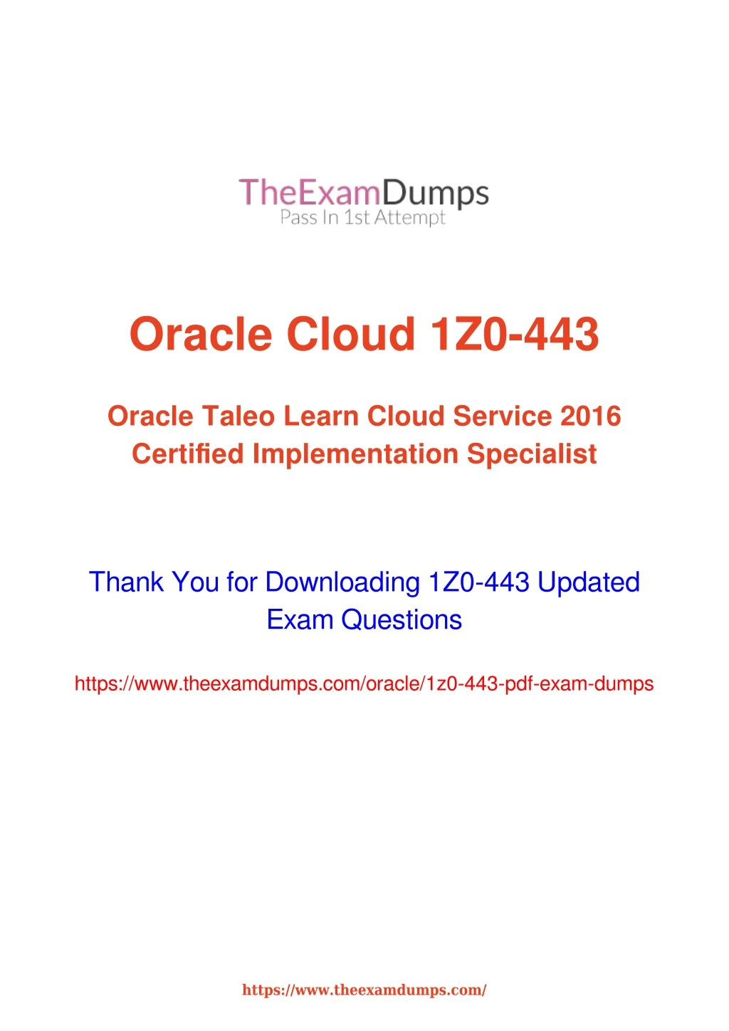 oracle cloud 1z0 443